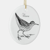 Sandpiper Shorebird Thunder_Cove Keramisch Ornament (Rechts)