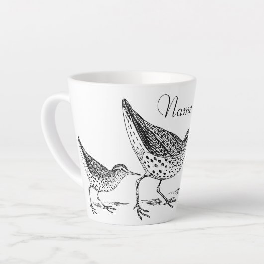 Sandpiper Shorebird Thunder_Cove Latte Mok (Linkerhoek)