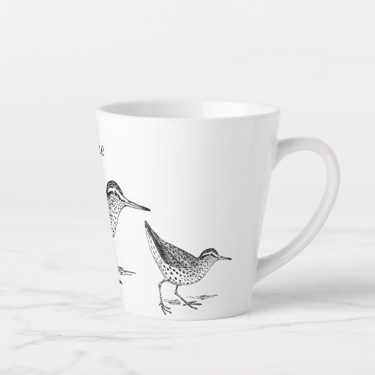 Sandpiper Shorebird Thunder_Cove Latte Mok (Rechts)