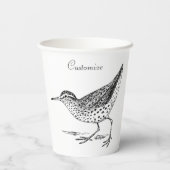 Sandpiper Shorebird Thunder_Cove Papieren Bekers (Achterkant)