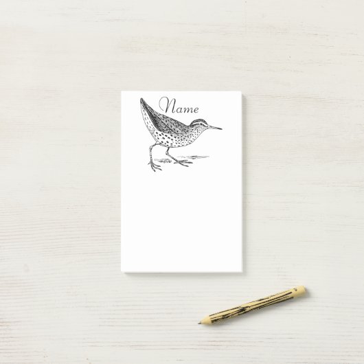 Sandpiper Shorebird Thunder_Cove Post-it® Notes (Op bureau)