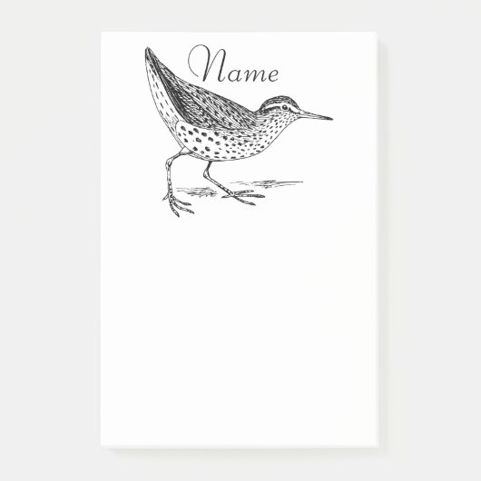 Sandpiper Shorebird Thunder_Cove Post-it® Notes (Voorkant)