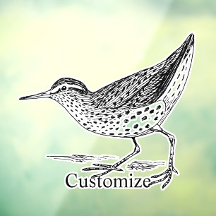 Sandpiper Shorebird Thunder_Cove Raamsticker