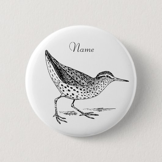Sandpiper Shorebird Thunder_Cove Ronde Button 5,7 Cm (Voorkant)