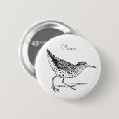 Sandpiper Shorebird Thunder_Cove Ronde Button 5,7 Cm (Voorkant /achterkant)