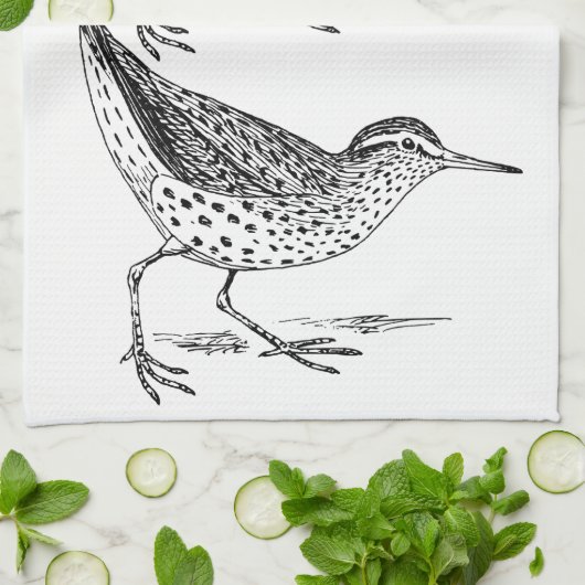 Sandpiper Shorebird Thunder_Cove Theedoek (Gevouwen)