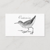 Sandpiper Shorebird Thunder_Cove Visitekaartje (Achterkant)