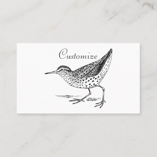 Sandpiper Shorebird Thunder_Cove Visitekaartje (Achterkant)