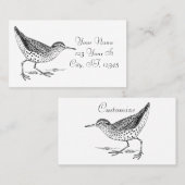 Sandpiper Shorebird Thunder_Cove Visitekaartje (Voorkant / Achterkant)