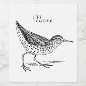 Sandpiper Shorebird Thunder_Cove Wijn Etiket (Enkel label)