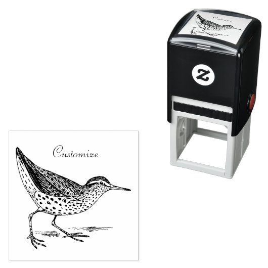 Sandpiper Shorebird Thunder_Cove Zelfinktende Stempel (In situ)