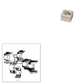 Sandpiper Vogels Strand Dieren Houten Stempel (Gestempeld)