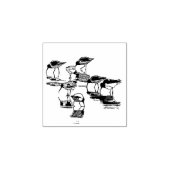 Sandpiper Vogels Strand Dieren Houten Stempel (Afrduk)