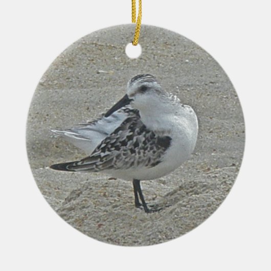 Sandpiperkerstversiering Keramisch Ornament (Voorkant)