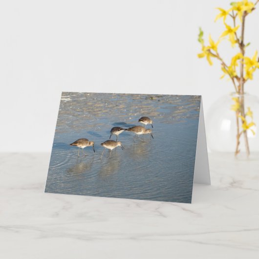 Sandpipers notecard kaart (Gele Bloem)