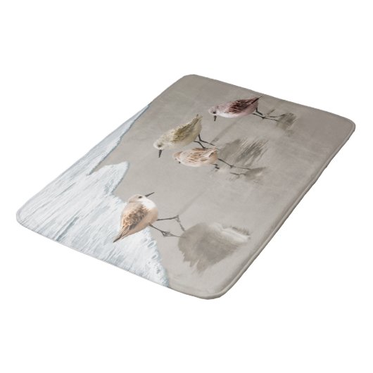 Sandpipers op de Shoreline Badmat (Gekanteld)