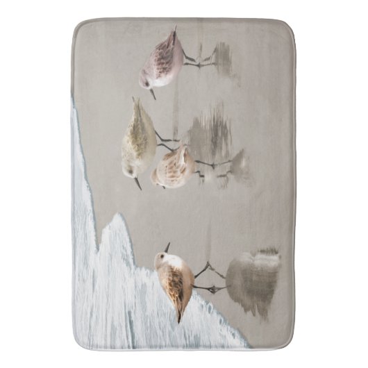 Sandpipers op de Shoreline Badmat (Voorkant Verticaal)