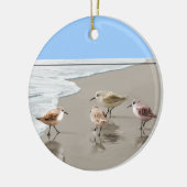 Sandpipers op de Shoreline Keramisch Ornament (Links)
