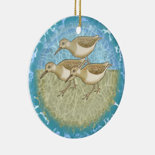 Sandpipers-Ornament Keramisch Ornament (Rechts)