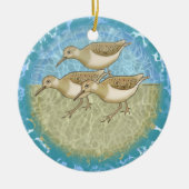 Sandpipers-Ornament Keramisch Ornament (Voorkant)