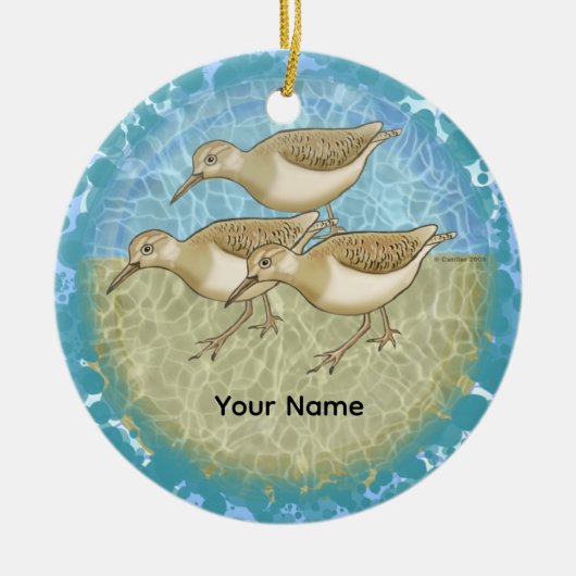 Sandpipers-Ornament Keramisch Ornament (Voorkant)