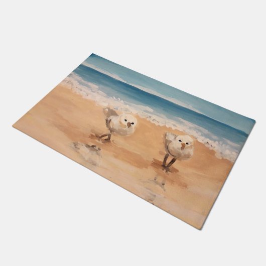 Sandpipers van het Zee Shore Doormat Deurmat (Schuin)