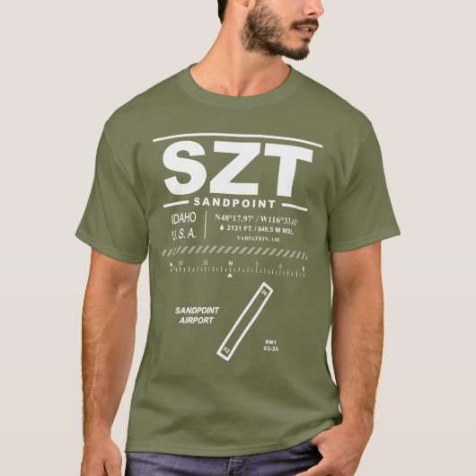 Sandpoint Airport SZT T-shirt (Voorkant)