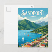 Sandpoint Idaho Briefkaart (Voorkant / Achterkant)