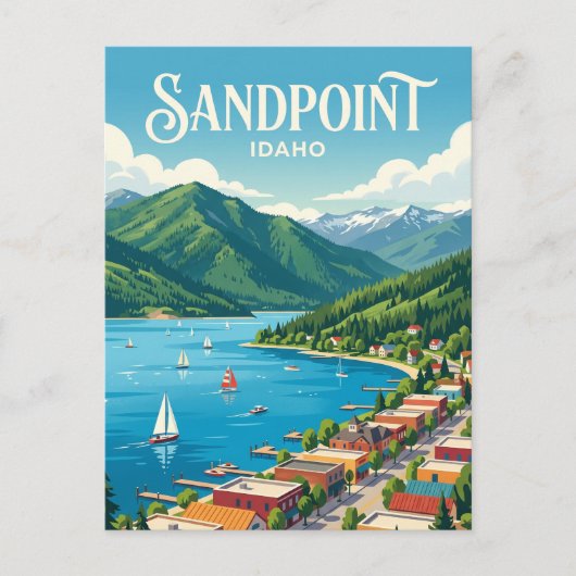 Sandpoint Idaho Briefkaart (Voorkant)