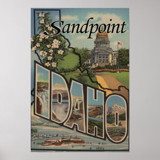 Sandpoint, Idaho - grote letterscènes Poster (Voorkant)