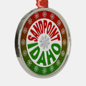 Sandpoint Idaho red green ornament (Rechts)