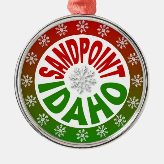 Sandpoint Idaho red green ornament (Voorkant)