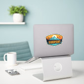 Sandpoint, Idaho Sticker (Laptop op bureau)