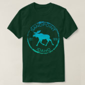 Sandpoint Idaho Weathered Moose Lover Design Souve T-shirt (Design voorkant)