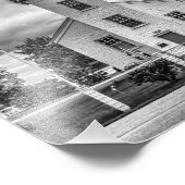 Sandpoint Lighthouse Black en White Photography Foto Afdruk (Hoek)