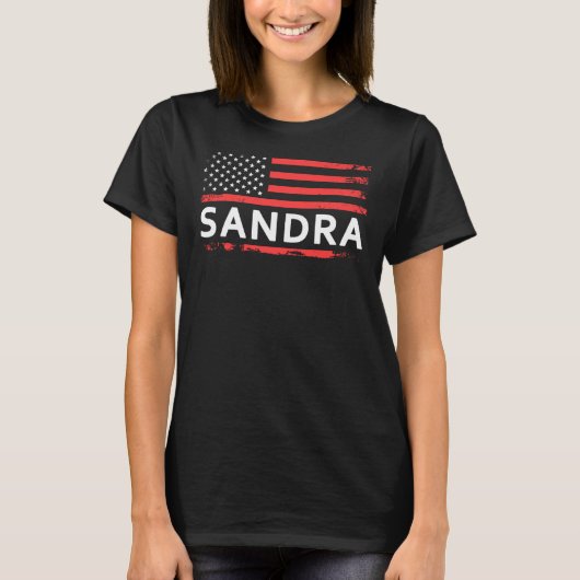 SANDRA AMERIKAANSE VLAG VOOR SANDRA T-SHIRT (Voorkant)