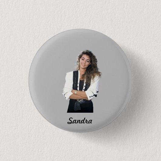 Sandra Badge rond 2,50 cm Ronde Button 3,2 Cm (Voorkant)