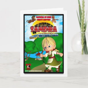 Sandra Birthday Card DVD box spoof Kaart
