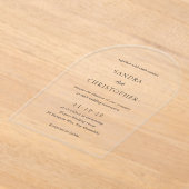 Sandra Classic Elegant Wedding Acryl Uitnodigingen (Laagn)