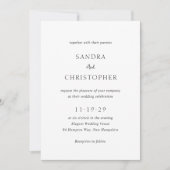 Sandra Classic Elegant Wedding Kaart (Voorkant)