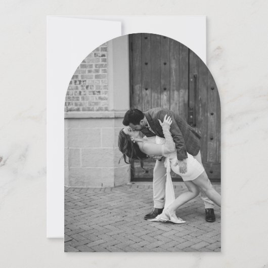 Sandra Classic Elegant Wedding Kaart (Achterkant)