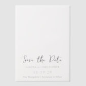 Sandra Classic Elegant Wedding Save the Date Vellum Uitnodigingen (Voorkant)