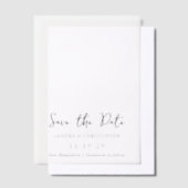 Sandra Classic Elegant Wedding Save the Date Vellum Uitnodigingen (Offset)