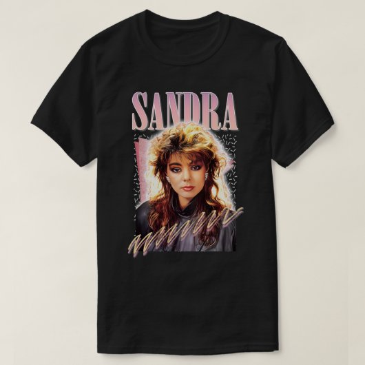 Sandra Cretu 80s Retro Fan Art Design T-shirt (Design voorkant)