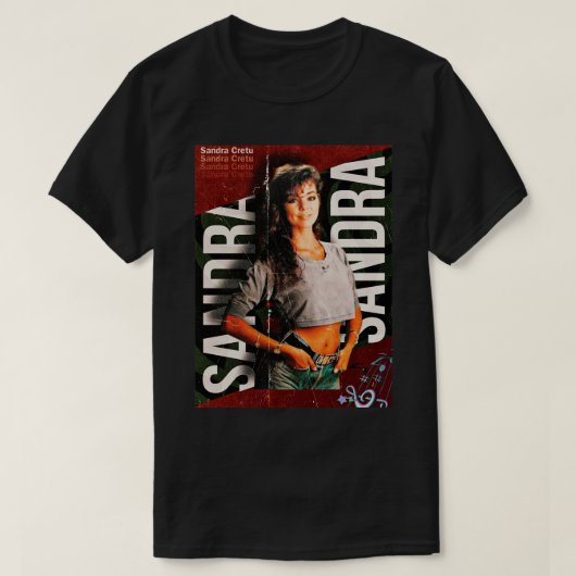 Sandra Cretu 80s Retro Fan Design 1 T-shirt (Design voorkant)