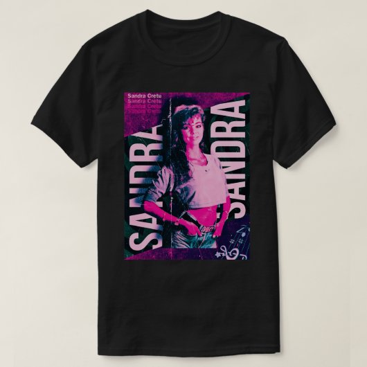 Sandra Cretu Retro Fan Design T-shirt (Design voorkant)