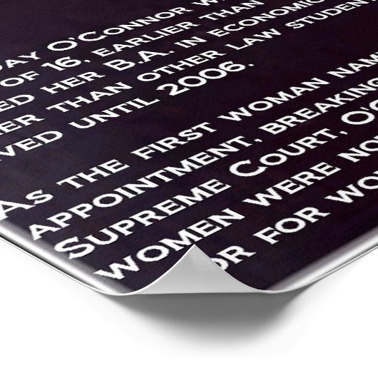 Sandra Day O'Connor w/Bio Poster (Hoek)