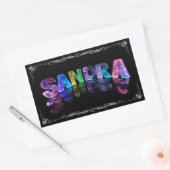 Sandra - De naam Sandra in 3D Lights (Foto Rechthoekige Sticker (Envelop)