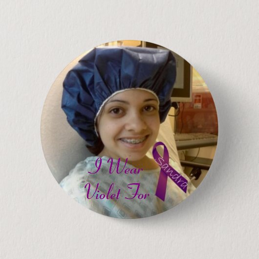 Sandra, ik Draag Violet voor Ronde Button 5,7 Cm (Voorkant)