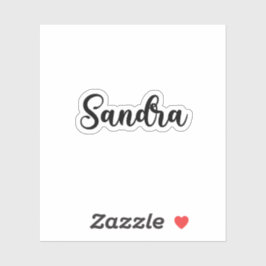 Sandra Name - Handgeschreven kalligrafie Sticker